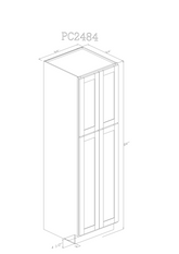 Tall 24" - Classic White 24 Inch Pantry Cabinet - ZCBuildingSupply